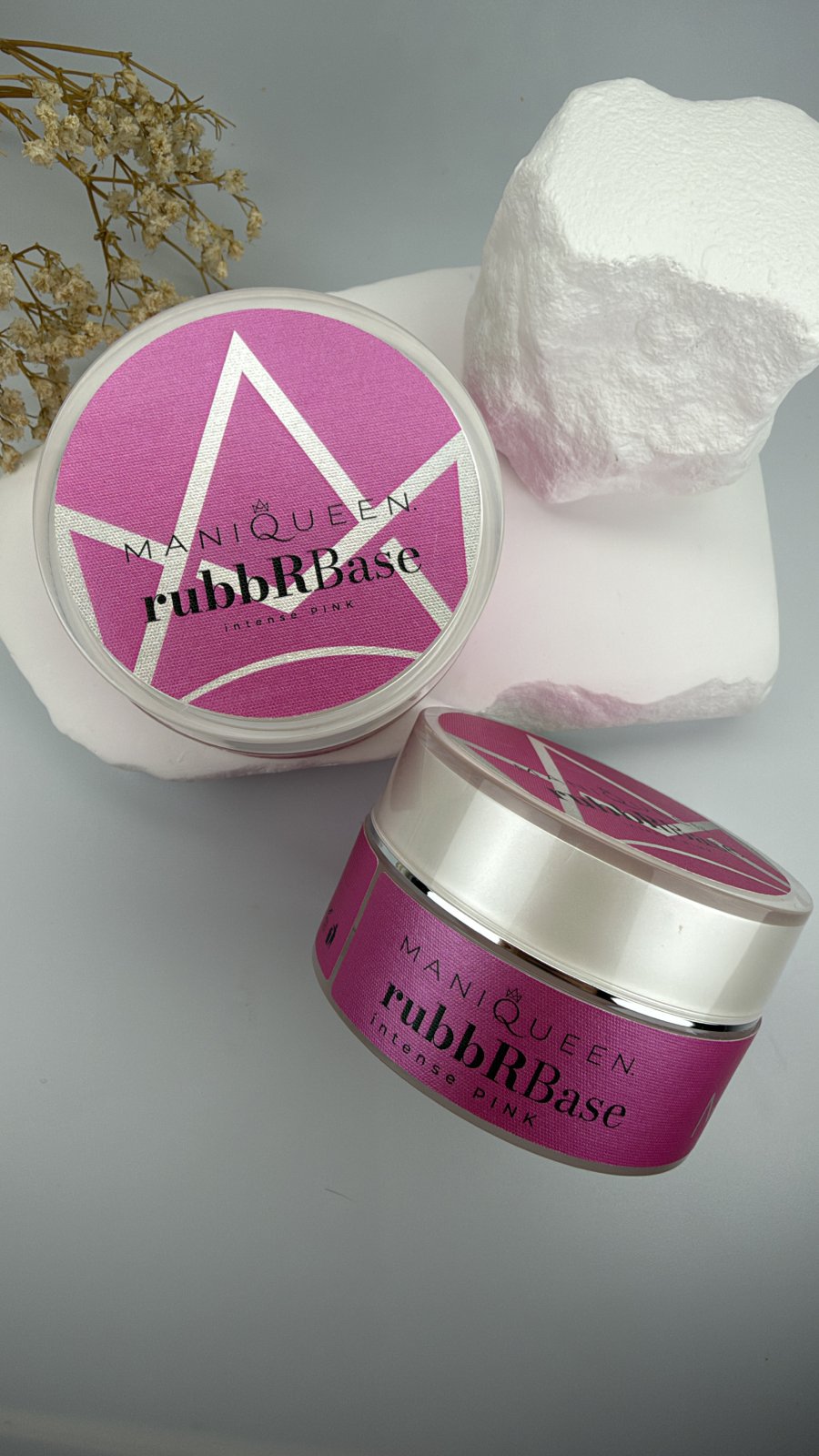 ManiQueen rubbR Base intense Pink