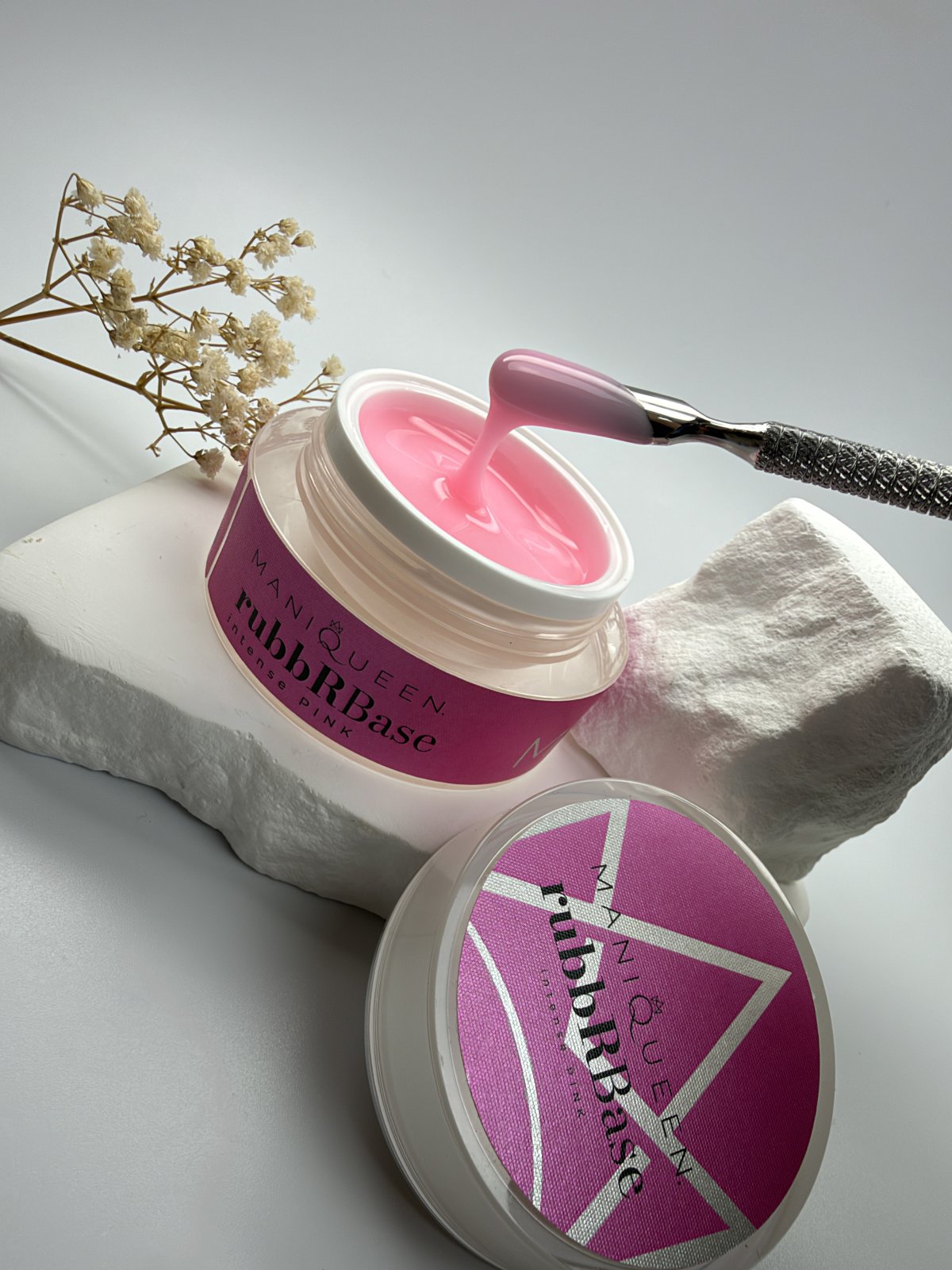 ManiQueen rubbR Base intense Pink